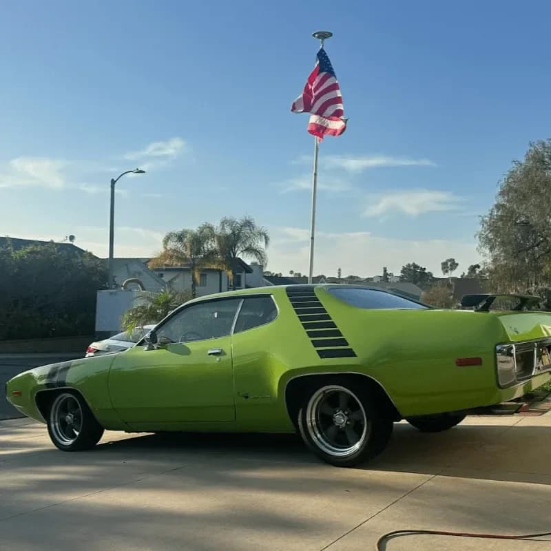 Lime green 1972 Plymouth Road Runner