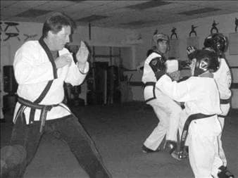 Steve White teaching martial arts